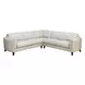 Kona White Leather 3 Piece Modular Sectional