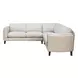 Kona White Leather 3 Piece Modular Sectional