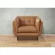 Sorella Cinnamon Leather Upholstered Accent Chair