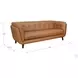 Sorella Cinnamon Leather 84" Sofa