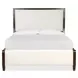Timberlyn Espresso and Cream Queen Upholstered Panel Bed