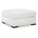 Wynncroft Manor Chalk Performance Fabric Upholstered Square Accent Ottoman