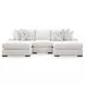 Wynncroft Manor Chalk Performance Fabric 3 Piece Modular Double Chaise Sectional