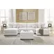 Wynncroft Manor Chalk Performance Fabric Upholstered Square Accent Ottoman