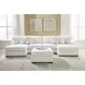 Wynncroft Manor Chalk Performance Fabric Upholstered Square Accent Ottoman