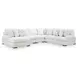 Wynncroft Manor Chalk Performance Fabric 5 Piece Modular Sectional with LAF Chaise
