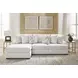 Wynncroft Manor Chalk Performance Fabric 2 Piece Modular Sectional with LAF Chaise