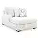 Wynncroft Manor Chalk Performance Fabric 3 Piece Modular Double Chaise Sectional