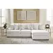 Wynncroft Manor Chalk Performance Fabric 2 Piece Modular Sectional with RAF Chaise