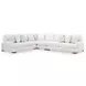 Wynncroft Manor Chalk Performance Fabric 4 Piece Modular Sectional
