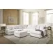 Wynncroft Manor Chalk Performance Fabric 5 Piece Modular Sectional with RAF Chaise