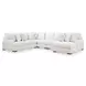 Wynncroft Manor Chalk Performance Fabric 5 Piece Modular Sectional with RAF Chaise