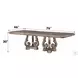 Northville Antique Silver 112" Extendable Rectangular Dining Table