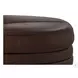 Bexley Caramel Leather Upholstered Oval Ottoman with Nailhead Trim