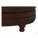 Bexley Caramel Leather Upholstered Oval Ottoman with Nailhead Trim