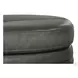 Bexley Ash Leather Upholstered Oval Ottoman with Nailhead Trim