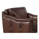 Bexley Caramel Leather Upholstered Accent Chair with Nailhead Trim