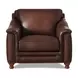 Bexley Caramel Leather Upholstered Accent Chair with Nailhead Trim