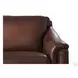 Bexley Caramel Leather 67" Loveseat with Nailhead Trim