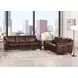 Bexley Caramel Leather 67" Loveseat with Nailhead Trim