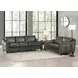 Bexley Ash Leather 67" Loveseat with Nailhead Trim