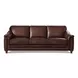 Bexley Caramel Leather 92" Sofa with Nailhead Trim