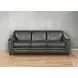 Bexley Ash Leather 92" Sofa with Nailhead Trim