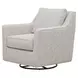 Contour Natural Beige Performance Fabric Upholstered Swivel Glider Accent Chair