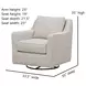 Contour Natural Beige Performance Fabric Upholstered Swivel Glider Accent Chair