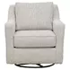 Contour Natural Beige Performance Fabric Upholstered Swivel Glider Accent Chair