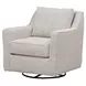 Contour Natural Beige Performance Fabric Upholstered Swivel Glider Accent Chair