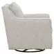 Contour Natural Beige Performance Fabric Upholstered Swivel Glider Accent Chair