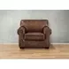 Capton Russet Leather Upholstered Accent Chair