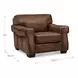 Capton Russet Leather Upholstered Accent Chair