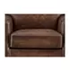 Capton Russet Leather Upholstered Accent Chair