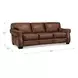 Capton Russet Leather 94" Sofa