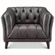 Trix Ash Leather Upholstered Lounge Chair