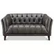 Trix Ash Leather 64" Loveseat