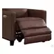Arden Chestnut Leather Zero Gravity Power Recliner with Power Headrest and USB Charging