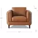 Kona Nutmeg Leather Upholstered Accent Chair