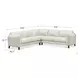 Kona White Leather 3 Piece Modular Sectional