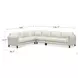 Kona White Leather 4 Piece Modular Sectional