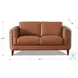 Kona Nutmeg Top Grain Leather Loveseat