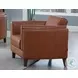 Kona Nutmeg Leather Upholstered Accent Chair