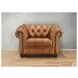 Haworth Saddle Leather Upholstered Accent Chair with Nailhead Trim