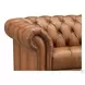 Haworth Saddle Leather Upholstered Accent Chair with Nailhead Trim