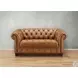 Haworth Saddle Leather 69" Loveseat with Nailhead Trim