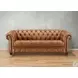 Haworth Saddle Leather 88" Sofa with Nailhead Trim