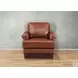 Soleil Brandy Leather Upholstered Lounge Chair