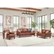 Soleil Brandy Leather Upholstered Lounge Chair